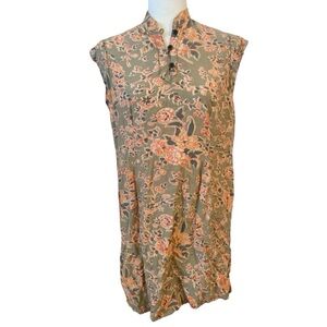 April Cornell Vintage Womens 90s Floral Baby Doll Mini Dress